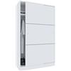 Arreditaly Reus Armadio Armadietto Guardaroba Resistente Robusto Multiuso Con 2 Ante Scorrevoli 1 Barra Appendiabiti 4 Ripiani Camera Da Letto Arredo Arredamento 200 x 120 x 50 Cm Colore Bianco Lucido