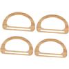 SHINEOFI Manici per Borsa in Legno d Forma 4 Pezzi Beige per Progetti Fai da Te Design Ergonomico e Installazione Facile, Eleganza Artigianale Quotidiana
