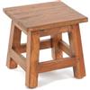 DESIGN DELIGHTS - Sgabello Palo, stile rustico e vintage, 27,5 x 26 x 26 cm, sgabello in legno, tavolino, per fiori, colore: 08, miele cerato