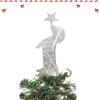 Generico Puntale per albero di Natale - Decorazione in metallo per cani , accento natalizio con bassotto, ornamento festivo per cuccioli, esposizione rustica invernale | Ufficio premium per interni ed es