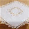 heimtexland, mod. 524, Tovaglia centrotavola in pizzo macramé, colore: bianco macramé, Poliestere, bianco, Mitteldecke 85x85 cm