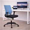 Yellowshop | Sedia da Scrivania Girevole SIRIO - con Schienale Ergonomico in Textilene, Altezza Regolabile Comfort Extra per Studio e Ufficio Blu
