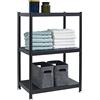 EYEPOWER shelfr Scaffale Metallo Nero Design Stile Industriale - 61x41x90 Libreria Moderna a 3 Livelli - Scaffale Verticale a Colonna Mobile Studio Arredamento Mobili Ufficio Moderni Mobile Divisorio Ambienti