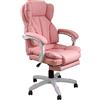 TRISENS Sedia da scrivania ergonomica con schienale flessibile e poggiatesta - Sedia da ufficio, sedia girevole, poltrona direzionale, colore: Rosa