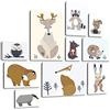Giallobus - Set 10 Quadri Multi Pannello - Animaletti della Foresta - Legno MDF - | 2 x 42x29,7cm | 4 x 29,7x21cm | 4 x 21x14,85cm | - Pronti da Appendere - Quadri Moderni per la casa