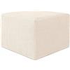 Deshome - Pouf poggiapiedi divano 63x63x44 cm stoffa idrorepellente effetto velluto: Pouf design moderno divano soggiorno camera da letto Puff poggiapiedi Pouffe salotto Demetra Beige