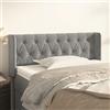 IBUQDDV Testiere Letto Matrimoniale Testiera Letto Matrimoniale Testata Letto Matrimoniale Spalliera Letto Matrimoniale Testiera ad Orecchio Grigio Chiaro 93x16x78/88 cm in Velluto per Dormitorio Salone