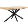 HOMN LIVING Tavolo da Pranzo allungabile Genova Effetto Rovere, 140-180 cm (Lunghezza), 80 cm (profondità), 75 cm (Altezza)