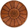 Poufs&Pillows Pouf Artigianale Marocchino in Vera Pelle - Fatto A Mano - Venduto Imbottito - Cuscini Da Pavimento, ottomano (Caramello)