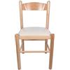Sedam Srl Sedia Pisa, In Legno Massello, Seduta in Paglia, Varie Colorazioni Disponibili (Naturale, Imbottita Beige)