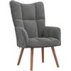 vidaXL Sedia Relax Grigio Scuro in Velluto