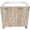 MABEL Mobile Sottolavello Cucina Node 2 Ante Organizer Sottolavello Cucina in Legno Nobilitato Mobile Cucina Finitura Legno Facile da Montare - L 80 cm x P 50 cm x H 80,5 cm