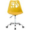 Cribel 1Pz Sedie Samira In Polipropilene Ambra Con Cuscino Imbottito, Ergonomiche e Moderne, Ideali per Soggiorno, Cucina, Bar e Arredo Locale