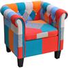 vidaXL Poltrona con Design Patchwork in Tessuto Elegante Relax retrò Seggiola