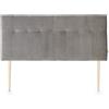 marcKonfort Testiera Napoles in Velluto Grigio 160x100, Gambe di Legno, Kit Montaggio Incluso