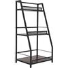 YOICUATGNA Liquor Cabinet Mini Bar a 3 livelli, scaffale per vino autoportante per whisky, angolo bottiglia liquido display scaffale con recinzioni e piedini regolabili per casa, cucina, sala da