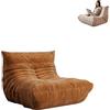 TJKK Togo - Poltrona lounge con caminetto, morbida pelle scamosciata, schiuma di alta qualità, divano da pavimento, poltrona ad angolo, senza braccioli, sedia per soggiorno (arancione, 66 x 89 x 68,6 cm)