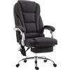 CLP Sedia Ufficio Massaggiante Pacific In Stoffa I Poltrona Relax Con Poggiapiedi I Sedia Studio Ergonomica Regolabile, Colore:nero