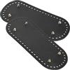 JOINPAYA Base per Borsa all'Uncinetto 2 Pezzi, Fondo Ovale 22 X 10 CM in PU Nero Fori Preforati, per Progetti Fai da Te
