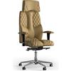 KULIK SYSTEM Sedia da ufficio ergonomica per scrivania - Sedia regolabile e confortevole con sistema di supporto lombare e spinale | Design brevettato| BUSINESS Eco Pelle - Beige Design