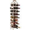 Biscottini Portabottiglie Vino in Ferro 105x15x25 - Porta Bottiglie Vino in Metallo - Cantinetta Vino Finitura Bianca antica - Espositore - Portavini Capienza 16 Bottiglie - Portabottiglie Cucina Bar