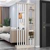 XDOPIRRS Paravento a colonna pavimento a soffitto,divisore per stanze,paravento per ingresso con colonna da pavimento a soffitto(con mensola di stoccaggio),divisore in listelli di legno per ingresso decorativo