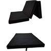 Odolplusz - Materasso pieghevole, prodotto in UE, utilizzabile come materasso per ospiti (nero, 80 x 200 cm)