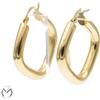 Orecchini in oro giallo 18 Kt 750 cerchi quadri -314/VE-