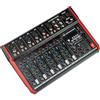 Proel PLAYMIX10 - Mixer audio a 10 ingressi con modulo bluetooth, lettore MP3 e Registrazione stereo su USB, Nero rifiniture in Rosso