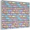 MuchoWow© Pannelli Decorativi Fonoassorbenti 80x60 cm Parete Quadri Isolamento Acustico Fonoassorbente Isolante Fonoisolanti Pannello Decorativo Insonorizzanti Pietre - Arcobaleno - Metallizzato