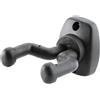 K&M 16250 Supporto da parete standard per chitarra, nero - forcella rigida - doppio fissaggio - in plastica e acciaio