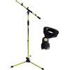 keepdrum Keep Drum ms106 supporto per microfono con asta e del metallo Base + pinza (giallo)
