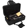 Ejoyous Clarinetto in Sib Tedesco 17 Tasti con Borsa Trasporto Panno Pulizia Nero