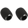 Generic Ricambio RK183WS, copertura per parabrezza in spugna a scatto per microfono Shure MX418DC/MX412DC WB98H CBETA98H/C a collo d'oca, nero, confezione da 2