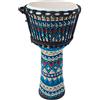 AKLOT Tamburo per djembe in pelle di capra, con cuciture in tessuto, 25,4 x 50,8 cm, in resina ABS, leggera pelle di capra, per principianti (blu floreale)