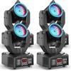 Yespick Lira LED 30W Mini Luce Discoteca Dot Beam a Testa Mobile, Set di Luci LED RGB con Telecomando Luce Effetto Gobo con Apertura DMX512 per Scena Party Club DJ 4PCS
