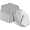 FIVMEN 12 pannelli acustici, autoadesivi, 30 x 26 cm, isolamento acustico, in poliestere, pannelli acustici, per trattamento acustico e decorazione da parete, tipo B, colore grigio