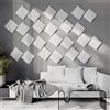 ua acoustics Set di 4 Pannelli acustici decorativi da parete in morbido velluto | Piastrelle fonoassorbenti e insonorizzanti | Pannelli morbidi | [4x Square (25x25cm) | Bianco]