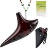 AKLOT Ocarina per principianti a 12 fori, in ceramica, contralto, con borsa per il trasporto, tracolla per libri musicali