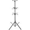 Pronomic GTT-009 supporto multi chitarra per 9 strumenti (chitarre, bassi, ukulele). Pieghevole con chiusura a strappo, ideale per sala prove, palco o casa.
