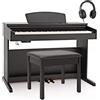 gear4music Pianoforte digitale 88 tasti pesati con supporto, 3 pedali e accessori
