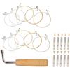 Ciieeo Set di 21 Pezzi per Lira Strumento Musicale, Kit per Cambio Corde in Rame, Legno e Metallo Chiave per Accordare e Tensione Standard