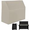 Generico Copertura per Pianoforte Verticale Full Size Impermeabile e Antipolvere - Copertura Completa in Tessuto Oxford 420D Resistente, Protezione da Luce Solare, Umidità e Polvere con Custodia(Bianco sporco)