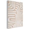 MuchoWow© Pannelli Pannello Fonoassorbente 60x80 cm Decorativi Insonorizzanti Decorativo Parete Fonoassorbenti Design Fonoisolanti Insonorizzazione Stanza Toni della terra - Motivo a labirinto