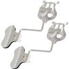 ifundom Supporto per Spartiti Musicali 2 Pezzi in Metallo, Clip Regolabile per Trombone e Tromba, Porta Lira Portatile Compatibile Vari Strumenti, Accessori per Musicisti in Movimento