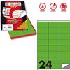 MarkIn Etichetta adesiva C/500 verde fluo 100fg A4 70x36mm (24et/fg) Markin