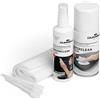 Durable 583400 - PC Cleaning Kit, Set per la Pulizia di Computer, Schiuma detergente 150 ml, detergente 125 ml, 10 Panni in Anti-Pelucchi, 1 spatolina
