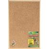 Lebez - Bacheca da Parete in Sughero per Collezionismo 60x90 cm, Lavagna in Sughero con Puntine e Ganci Inclusi, Cornice in Legno Naturale - per Foto, Appunti e Avvisi in Ufficio, Casa e Scuola