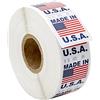 HouseLabels Etichette adesive prestampate Made in USA con adesivo permanente su nucleo da 2,5 cm (2,5 cm x 2,5 cm) 1 rotolo / 1.000 etichette per rotolo