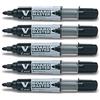 Pilot V Boardmaster Begreen - Set di 5 evidenziatori da tavola, colore: Nero